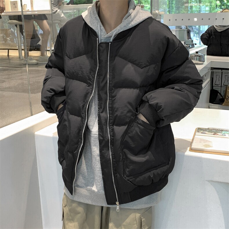 冬季新款ins加厚面包服棉衣男韩版宽松bf风棒球领保暖棉服外套潮,男装棉衣,星座813-2