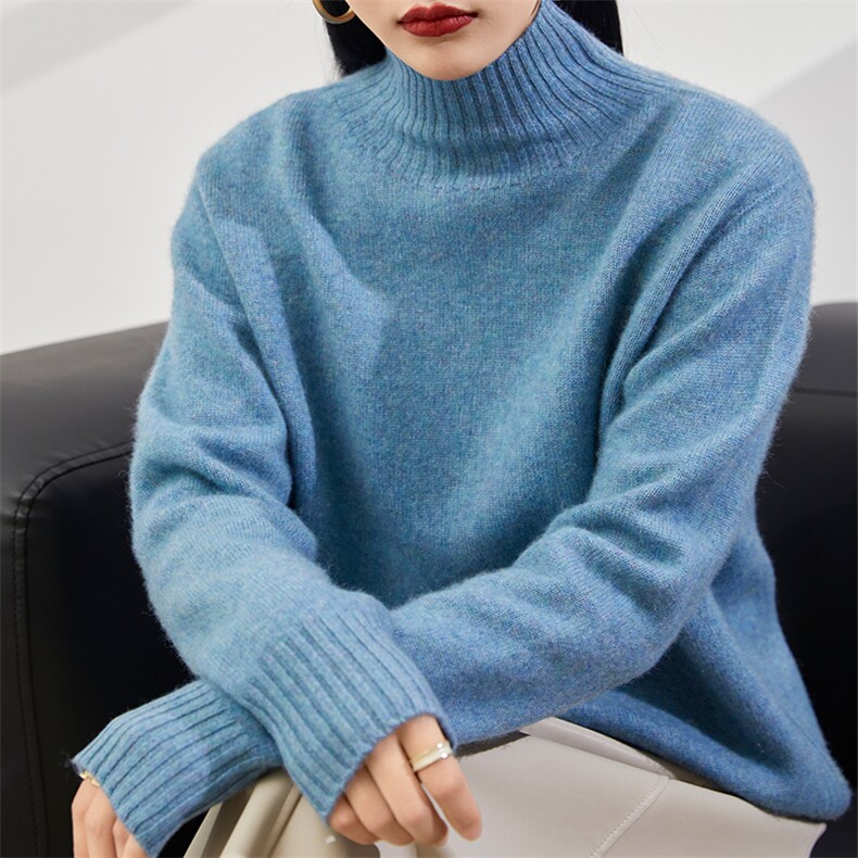 时尚百搭王菲同款高领羊绒衫秋冬必备显瘦保暖长袖毛衣,女装羊绒衫,美够羊绒