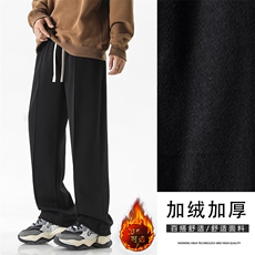 美式百搭加绒运动秋冬季新款潮牌男生卫裤X1680特批37加绒特批47，男装休闲裤，星座718