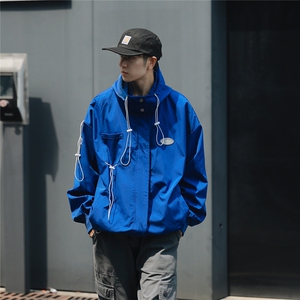1港风冲锋衣男休闲宽松潮百搭外套女男士工装夹克JK7569P75控99图片