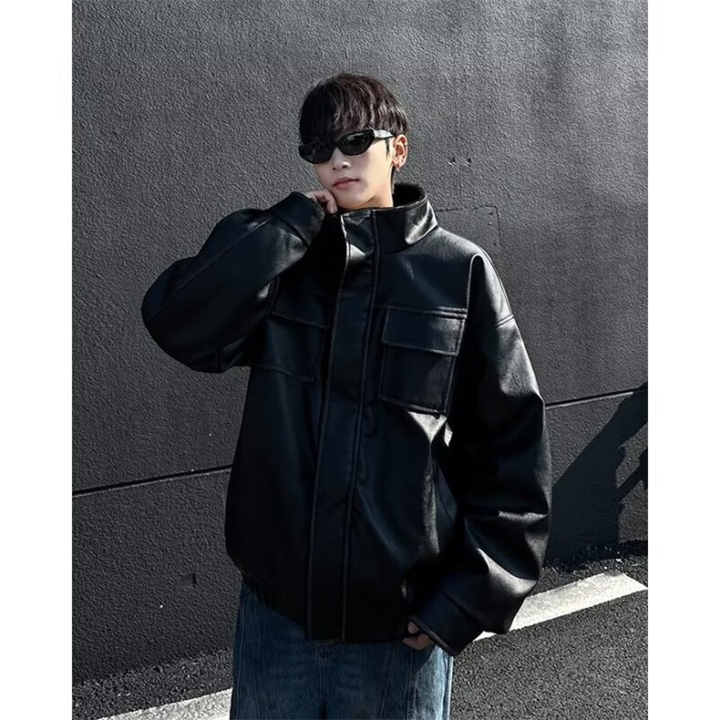 冬季2026新款棉衣外套男夹克宽松加厚保暖羊羔毛皮毛一体棉服D823,男装夹克,星座506