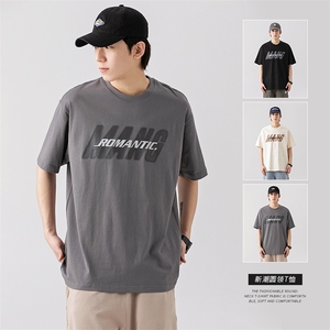 023夏季新款 撞色字母印花宽松圆领短袖T恤 T2306-P35图片