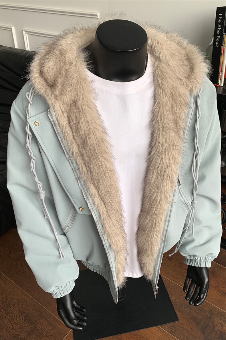 美式复古座山雕连帽棉服加厚保暖夹克宽松外套XZ514-2-25104-P128,男装夹克,星座514-2(原B239)