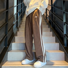 秋季条纹欧棉绒重磅裤子男条纹休闲直筒长裤K813*P40控68，男装休闲裤，星座227-2