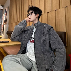 2026新款复古牛仔夹克简约设计感外套学生休闲百搭上衣2226A/P80，男装夹克，星座506
