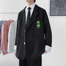 小西装男士秋冬季痞帅学院风dk制服宽松休闲单西服外套男XZ03-P80，男装西服，星座505-3