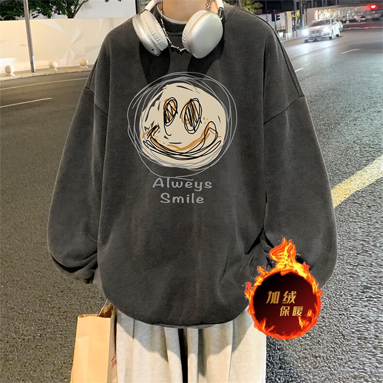 直播品质 500克重磅美式做旧水洗卫衣 SY1383-常规特P45加绒特P55图片