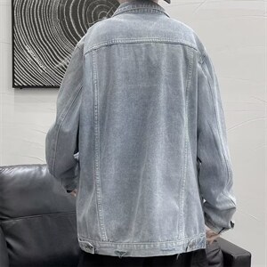 男秋季外套潮牌街头牛仔夹克W318P55图片