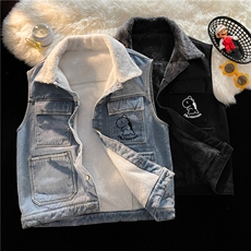 MJ250J-p68-限价98M-5XL抖音情侣棉马甲加绒大码羊羔毛cityboy，女装马甲，星座116