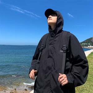 男秋季2023新款长袖夹克外套冲锋衣拉链C2265P58图片