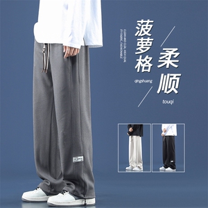 男士春秋季宽松阔腿裤青年九分运动裤美式直筒休闲长裤K930特批32图片