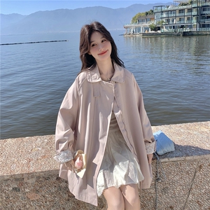 已出货26春装袖口蕾丝拼接中长风衣外套女2B153-7003-P155-K248图片