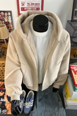荔枝纹皮座山雕毛加绒连帽棉服男女同款保暖棉衣MP7826-特价P85，男装棉衣，电商A007