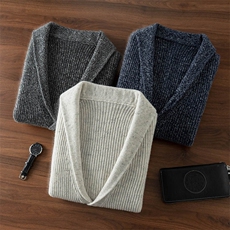 2025年秋季时尚百搭通勤简约休闲开衫，男装羊绒开衫，曼云男装羊绒