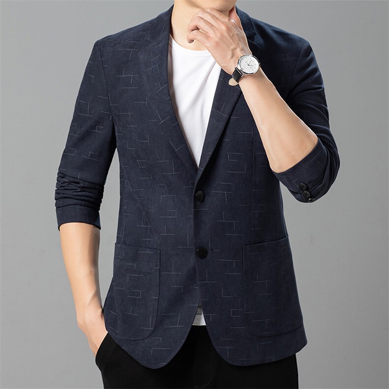 西服男秋季潮款休闲商务西服上衣中年男士单西外套ASD95116-P260，男装西服，电商B212（原钱塘6029）