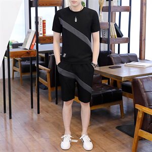 【】2021夏季新款短袖套装男士潮流t恤潮牌男装T718-P50图片