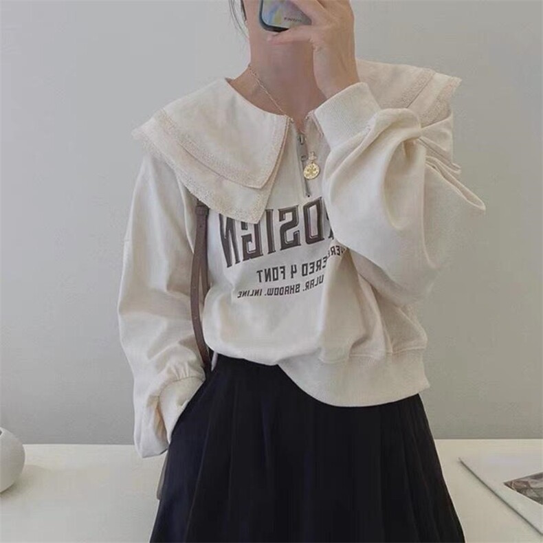 卫衣百搭款，女装卫衣/绒衫，茶玛