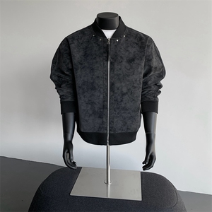 2025秋季新款现货皮衣男棒球领夹克外套DSA157B-J2569-P85图片