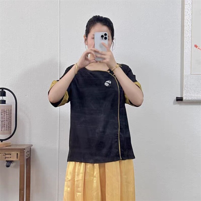 2025简约百搭时尚竹子熊上衣,女装T恤,湘姗