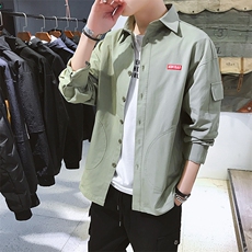 C877男士长袖衬衫纯棉工装新款春季韩版免烫宽松休闲衬衣男潮，男装衬衫，电商D310（原电商305）