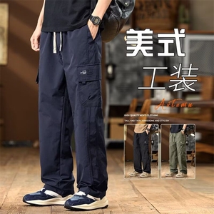 1506-1/KA471/P39冬新款美式街头潮流百搭直筒阔腿休闲裤男女同款图片