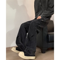 2025春季新款复古弯刀痞帅牛仔裤显瘦设计感街头现货K8278-P45，男装牛仔裤，星座512-3