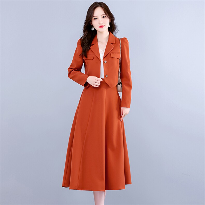 职业套装女高级感2024春秋新款时尚气质女神范小西装连衣裙两件套,女装套装/套裙,时尚俏佳人