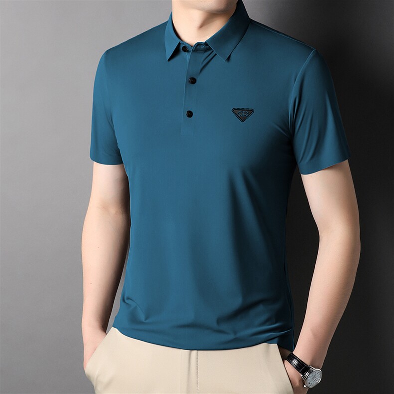2023夏季新款短袖T恤男士上衣翻领百搭POLO衫商务休闲服潮流体恤,男装T恤,电商B212（原钱塘6029）