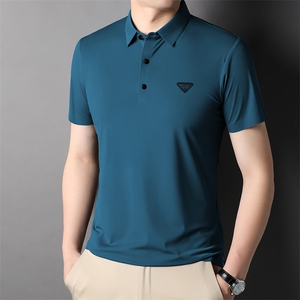 2023夏季新款短袖T恤男士上衣翻领百搭POLO衫商务休闲服潮流体恤