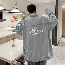 牛仔夹克男大码牛仔外套男茄克NJ77404-P60，男装工装外套，电商A040