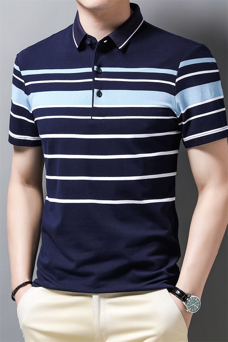 中年爸爸夏装短袖t恤polo衫上衣服夏季薄款中老年人商务休闲男装,男装T恤,电商B212（原钱塘6029）