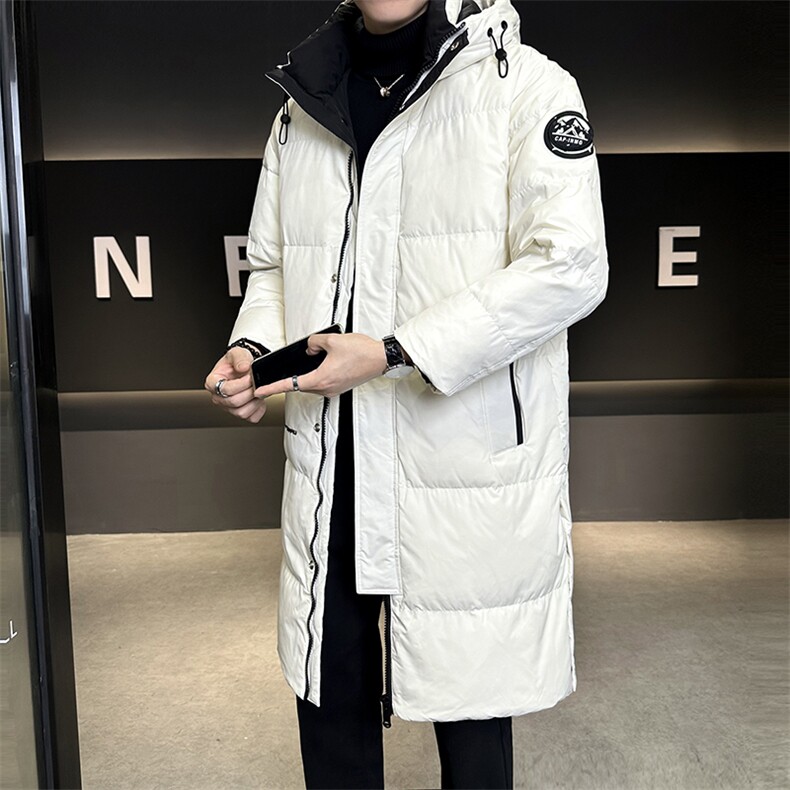 M-3XL 18022-P215 298 标50绒 中长款连帽羽绒服男图片