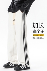 加长版裤子男款高个子188休闲条纹卫裤115cm运动裤KZ017P48加绒58，男装休闲裤，电商B312
