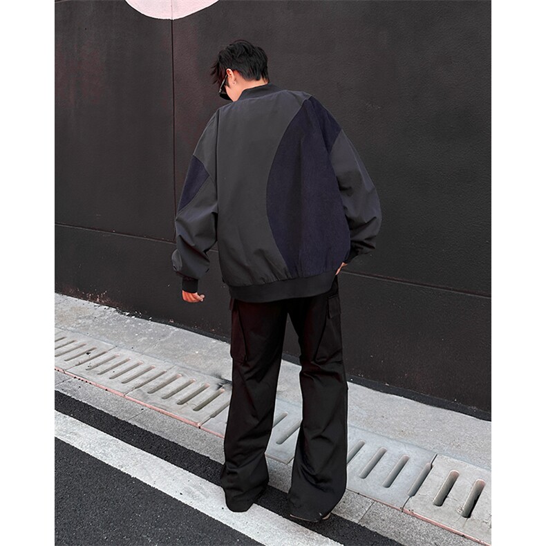 秋季新款港风日系原版灯芯绒拼接双层立领夹克外套男JK1390-P58,男装夹克,星座313A(原308A-2)