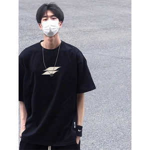 可设48小时发货 支持抖音得物来样二开230克重磅美式短袖t恤MT372图片