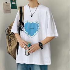 ！200G！2023春夏新款发泡印花男士短袖T恤纯棉体恤T2209P25，男装T恤，电商B220