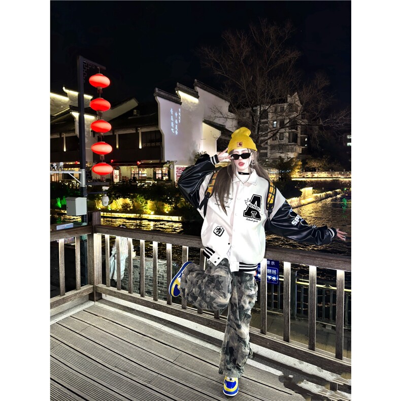 【有货】DJK1056-P98刺绣棒球服外套春季新款复古情侣立领夹克潮,男装夹克,星座603-2