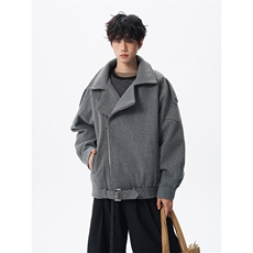 现货秋冬短款毛呢夹克男外套韩版休闲呢子上衣812-F673-P118，男装毛呢大衣，星座812