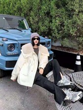 2021冬季新款洋气狐狸大毛领可拆卸时尚保暖羽绒派克服，其它，L·H·X