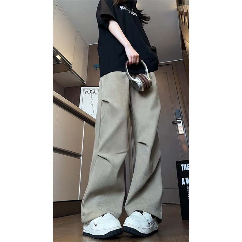 量优供视频秋冬加厚灯芯绒休闲裤半松紧伞兵裤K841特P45控68,男装休闲裤,电商A309
