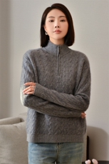 女士秋冬针织羊毛衫羊毛简约时尚柔软保暖，女装羊毛衫，忠诺羊绒