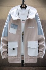男士工装外套韩版潮流宽松休闲百搭2021新款夹克上衣DS936T，男装夹克，电商A102