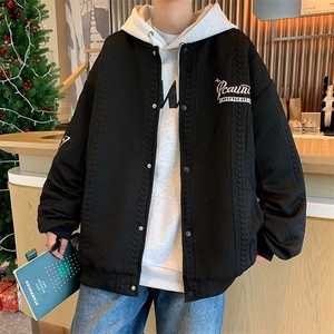 美式复古高街夹克男2024年春秋季新款潮牌宽松棒球服外套图片