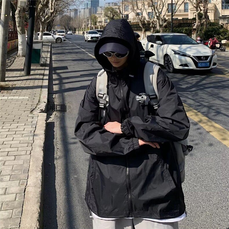 DF03-P山系冲锋衣男连帽外套春秋季潮牌户外登山美式夹克防水防风图片
