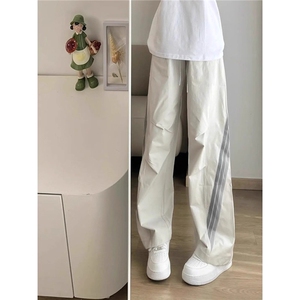 美式条纹拼接撞色伞兵裤男直筒速干工装防水冲锋裤子MKB29 P40图片