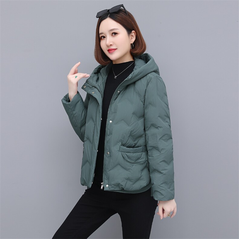 时尚气质休闲连帽羽绒服秋冬新款保暖轻薄外套,女装羽绒服,依恋蒂丝