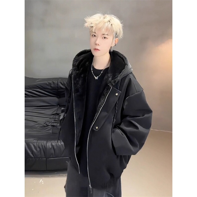 现货~座山雕皮衣连帽棉服外套夹克JK010特P78棉衣MF010P108，男装夹克，星座908