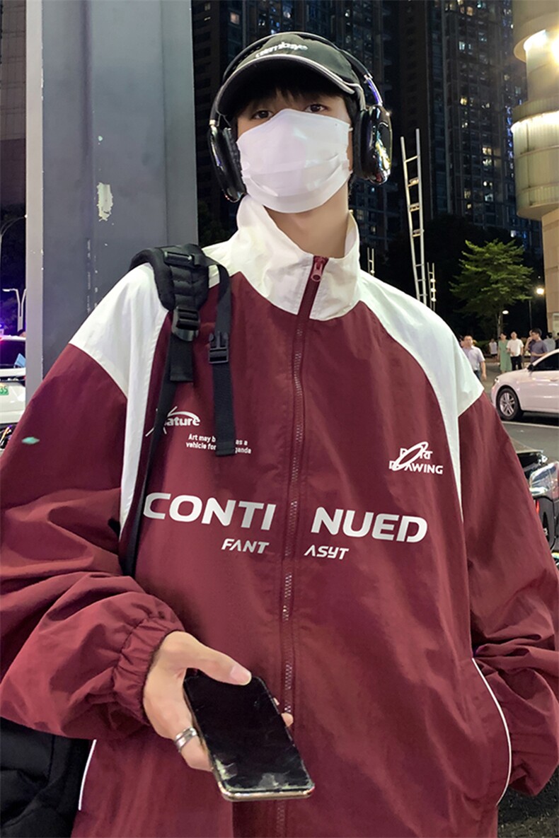 秋新户外登山服休闲连帽潮帅冲锋衣男夹克外套F6401P80控108,男装夹克,电商A268A