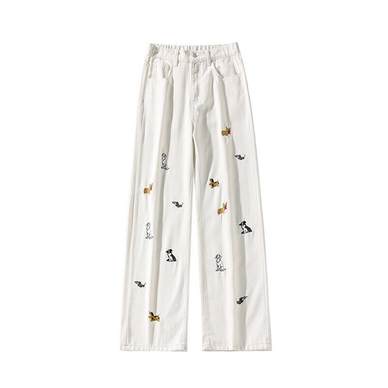 2025秋季新款外景小狗刺绣牛仔裤M-5XLGK25408-P50,男装牛仔裤,电商A022