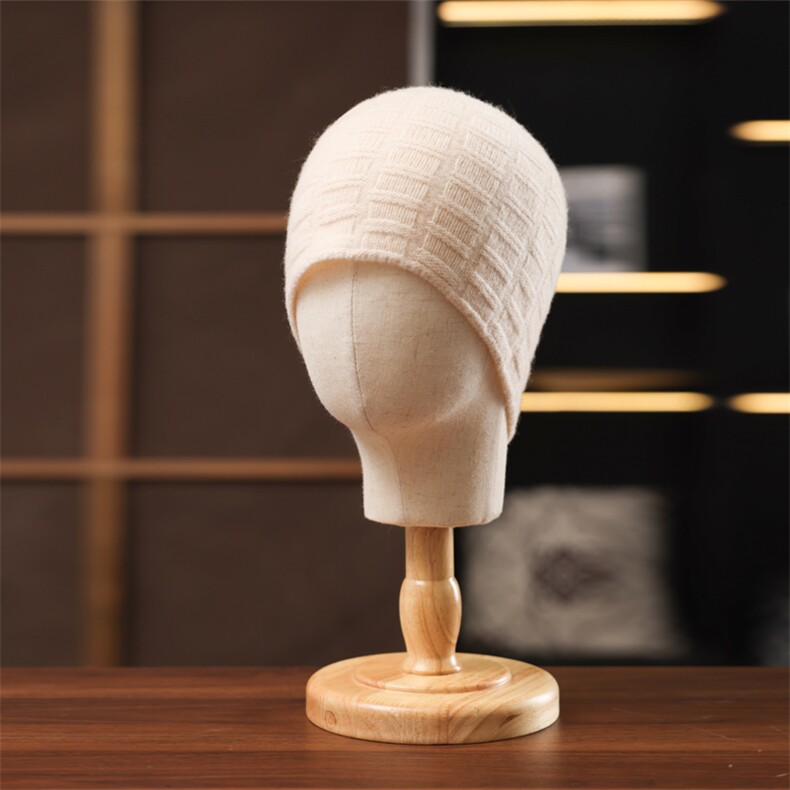 2025年春季无檐竹节纹帽子时尚百搭四季可用男女通用，帽子，绒朵羊绒